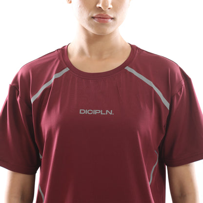 Oversize Comfort Tee - Maroon